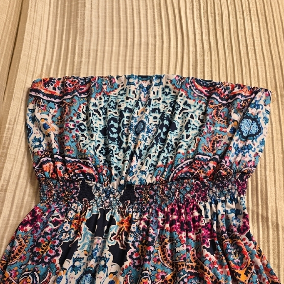 Maurices Blue and Pink Strapless Dress - Picture 7 of 12